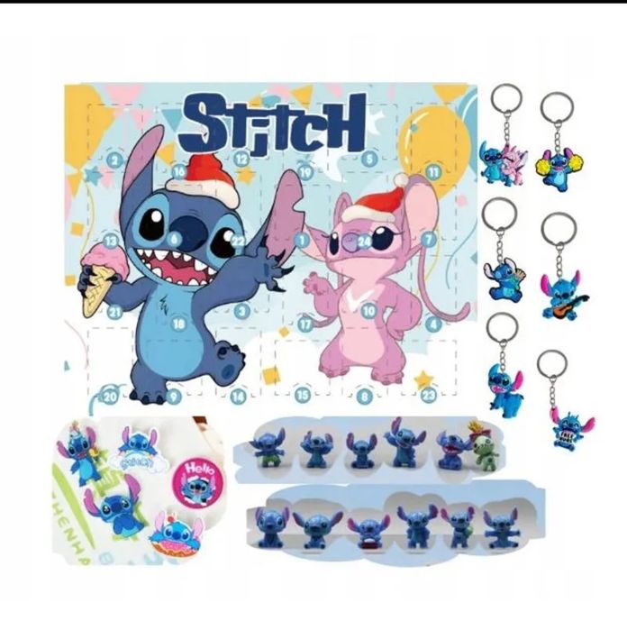 Kalendarz adwentowy stitch – 24 elementy