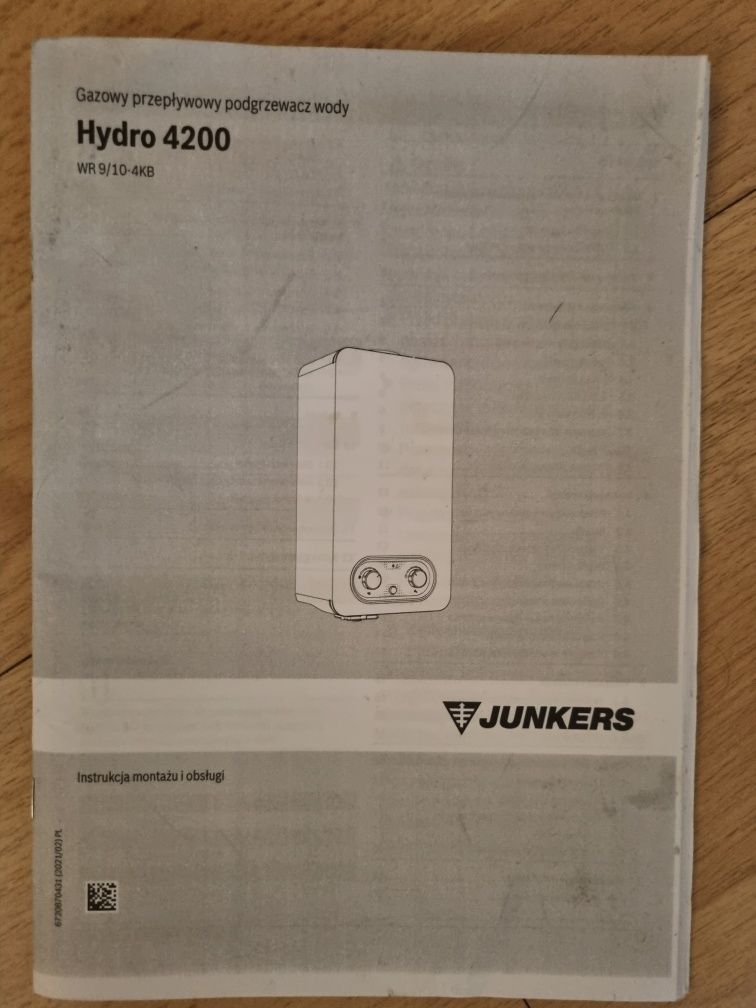 Piecyk gazowy Junkers Hydro 4200 WR 9-4KB