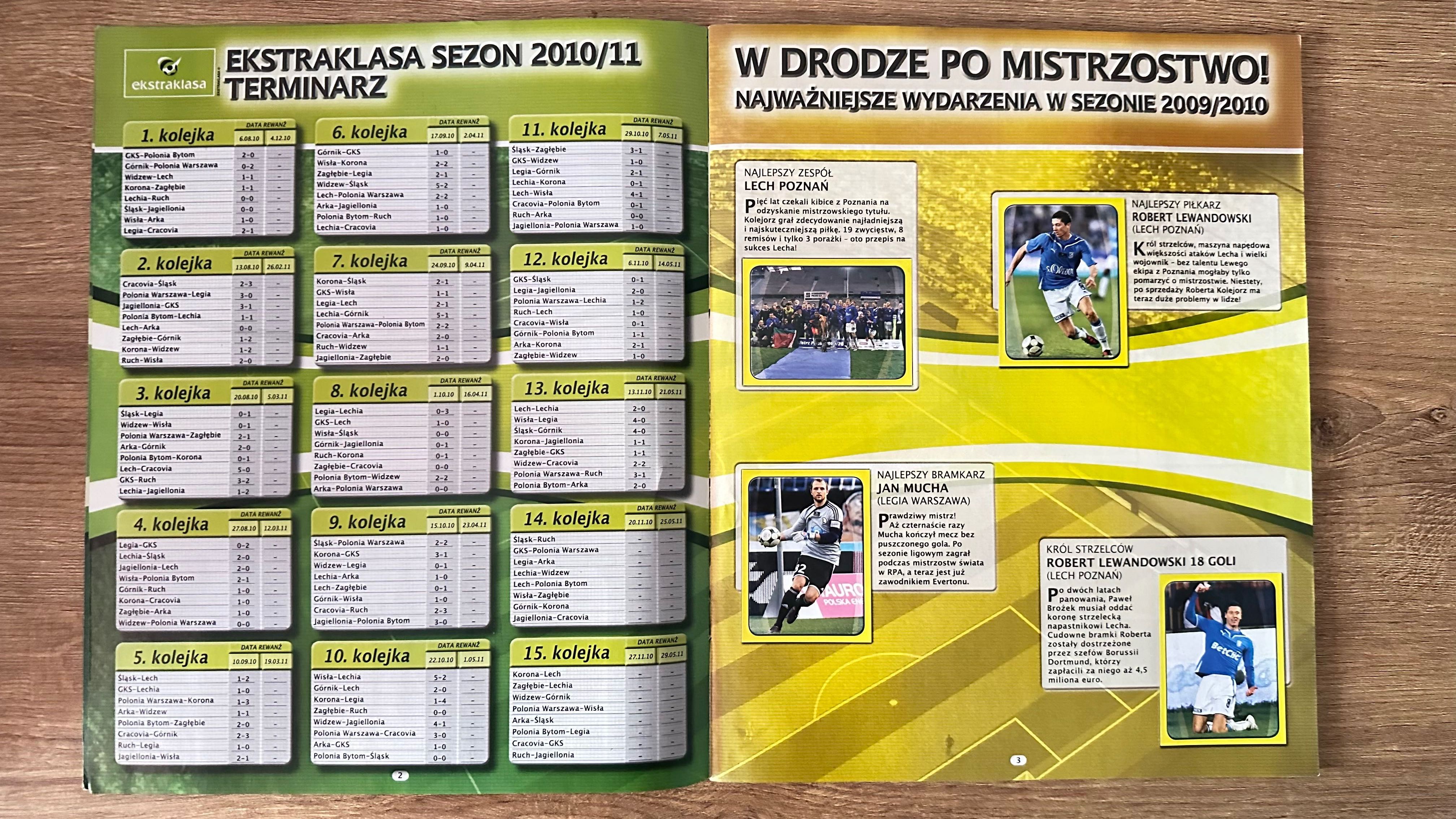 Ekstraklasa 2011 album do wyklejania PANINI niekompletny 339/340