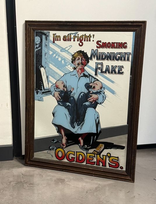 Lustro reklamowe vintage Ogden’s Tobacco retro