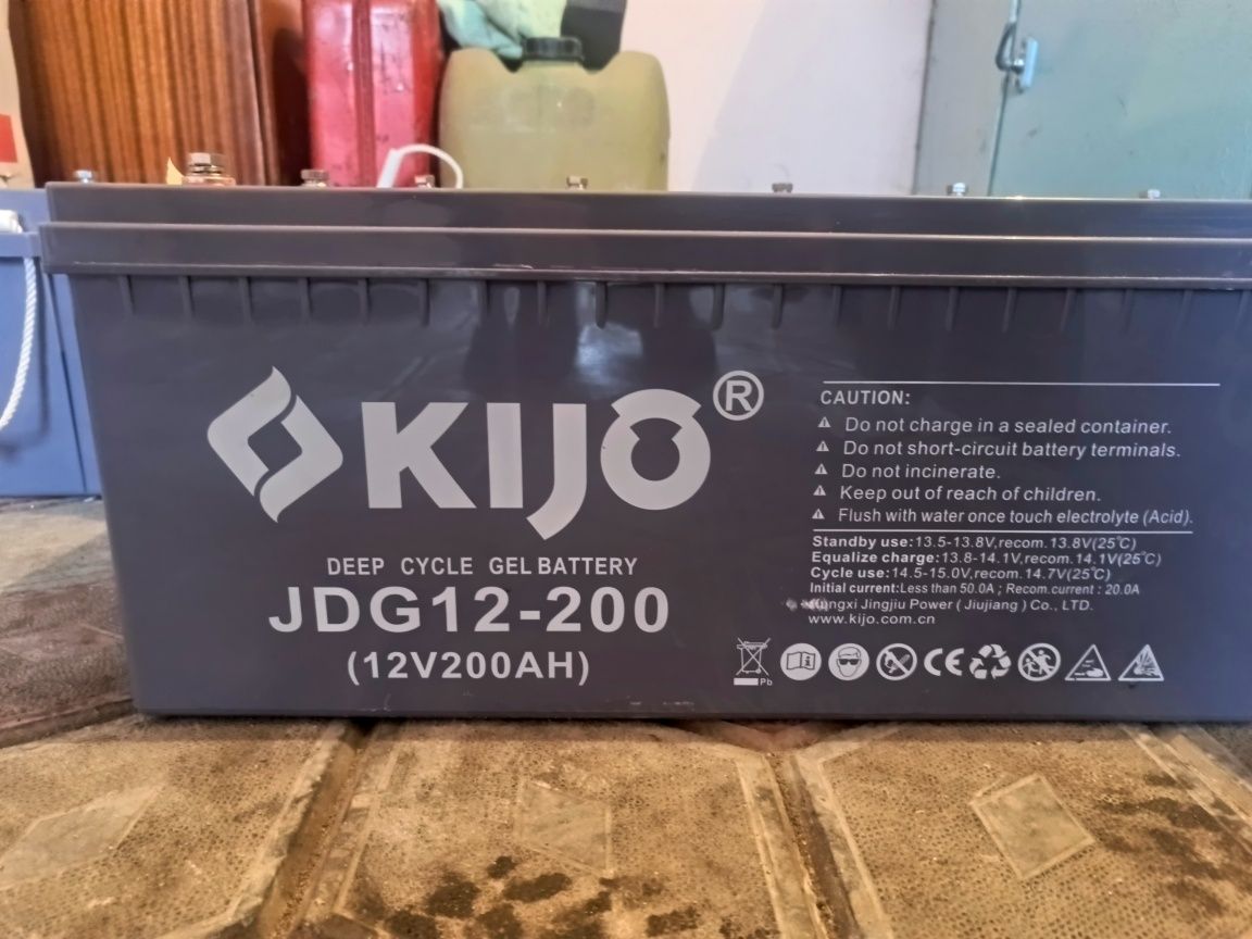 Акумулятор гелевий Kijo JDG 12V 200Ah GEL для KO сонячних електростанц