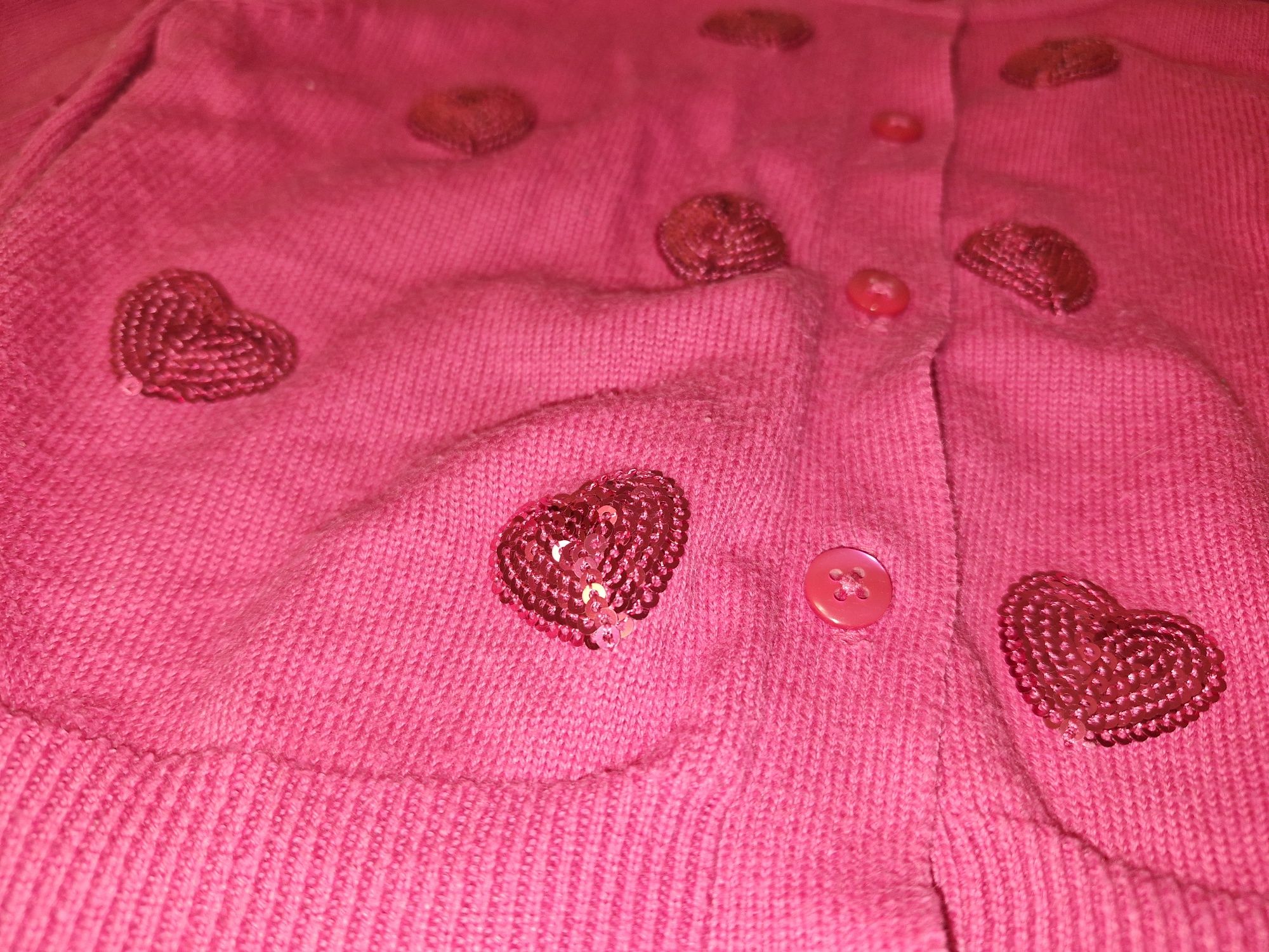 Кофта Children's place р. 7/8 розовая рожева кофтинка болеро пайетки