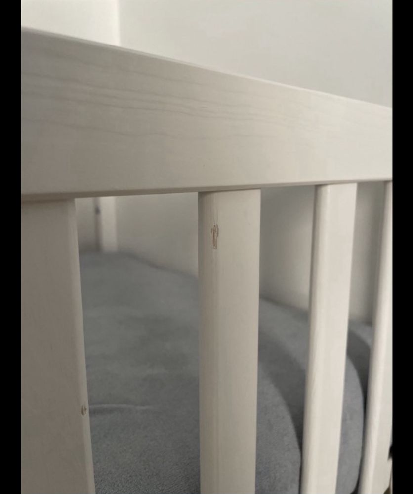 Klupś Noah łóżeczko dziecięce 120x60 biały-dąb