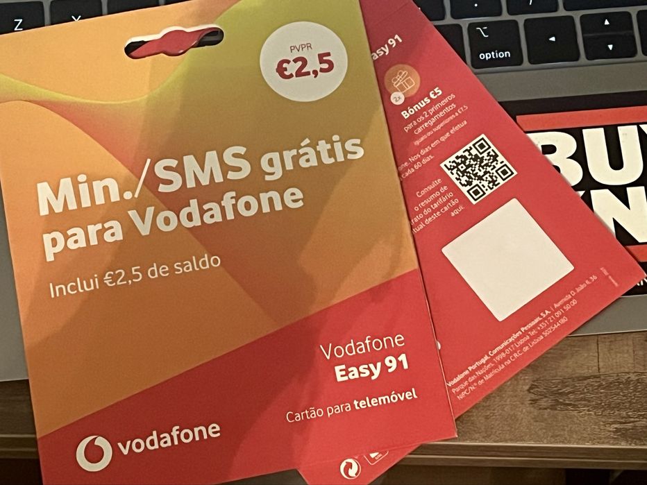 Vodafone Portugal +351 SIM Card Portuguese Active