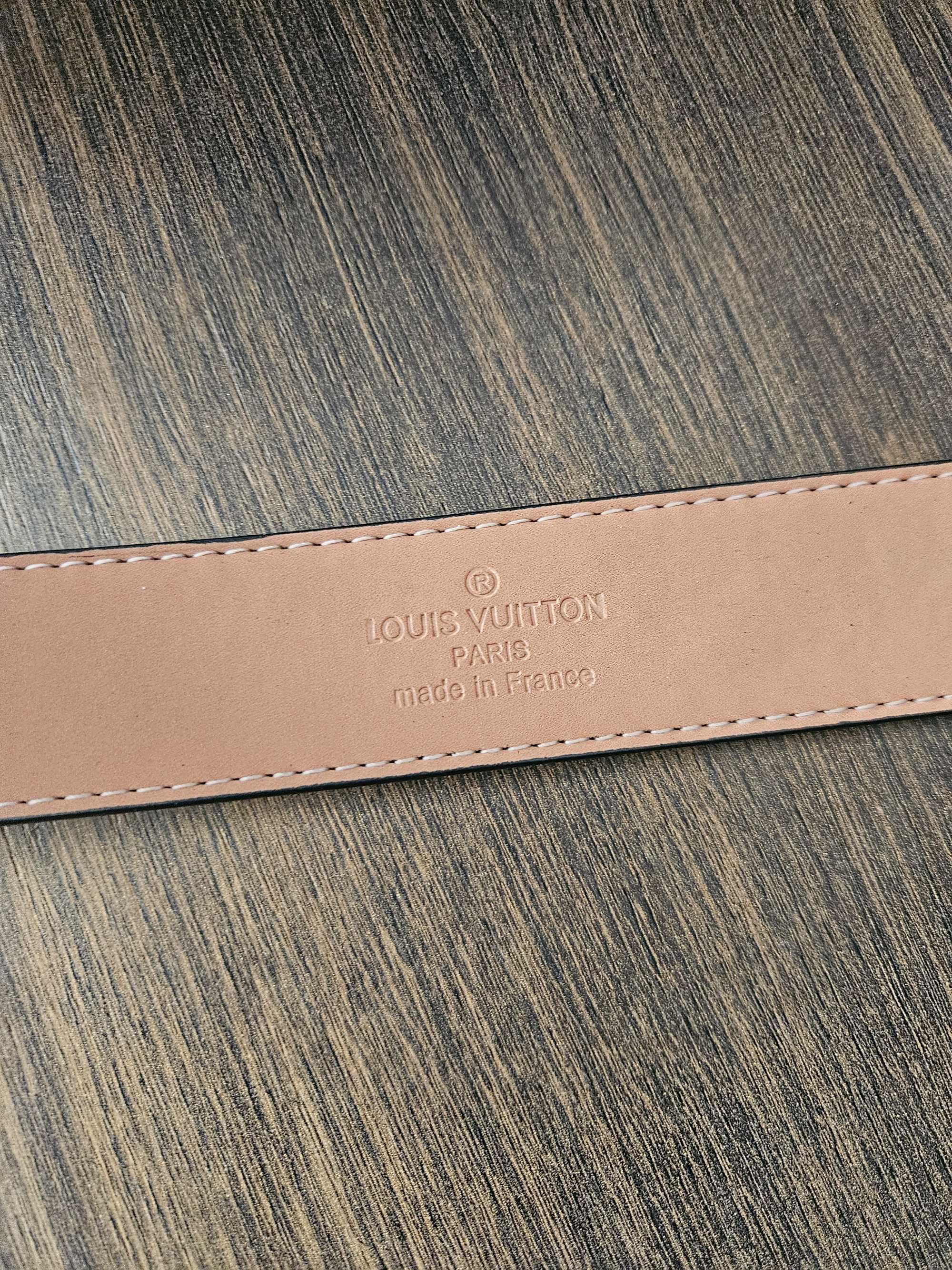 Pasek do spodni LOUIS VUITTON LV 105cm NOWY +GRATIS czarny w kratke