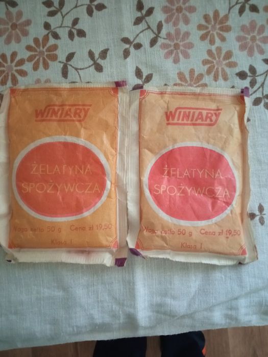 2 opakowania żelatyny Winairy 1982 rok.
