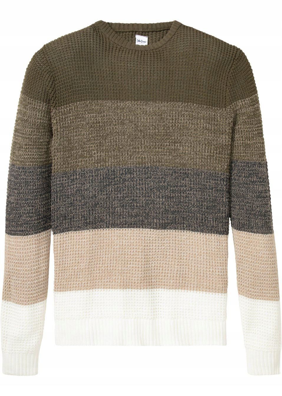 B.P.C sweter męski w paski S.