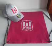 Boné Chapéu Cap Cinza Rosa + Saco Mochila Novos Dance Floor