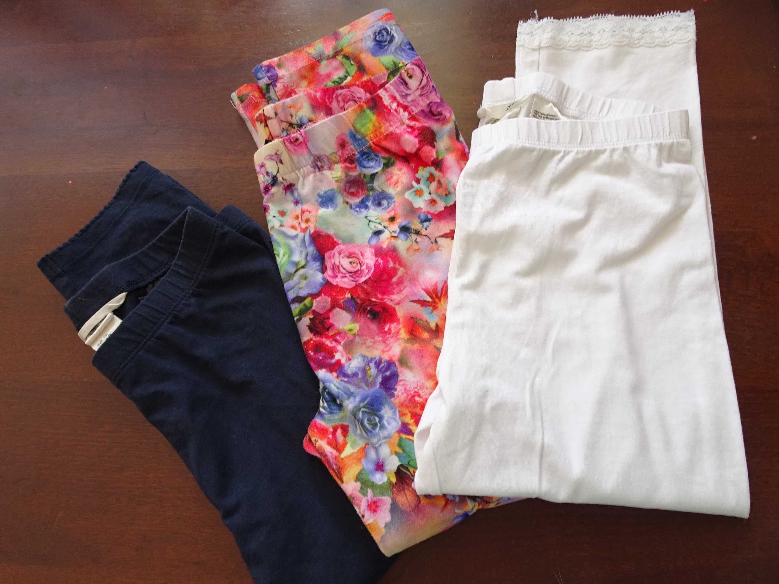 H&M legginsy 3 szt getry 134