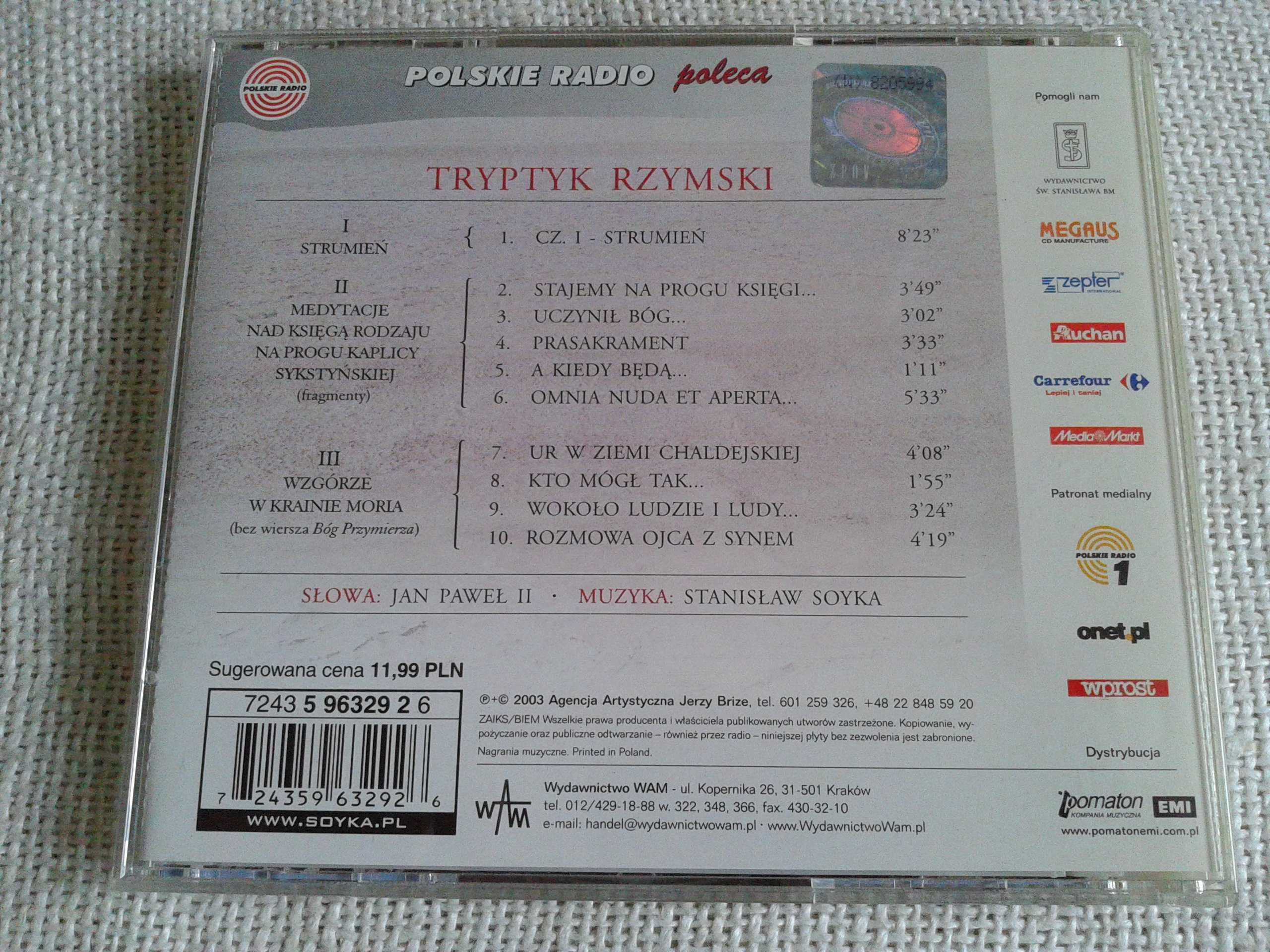 Soyka Stanisław - Tryptyk Rzymski   CD