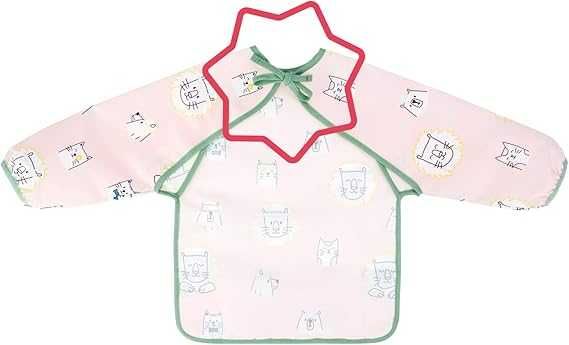 Badabulle Śliniak z rękawem w kolorze różowym