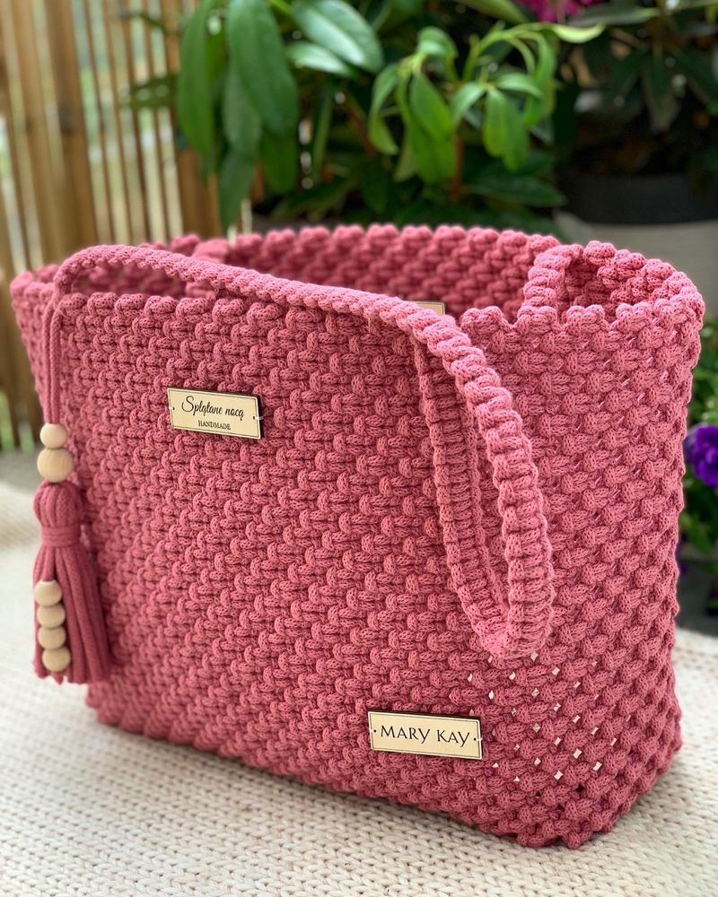 Torebka shopperka makrama rękodzieło boho