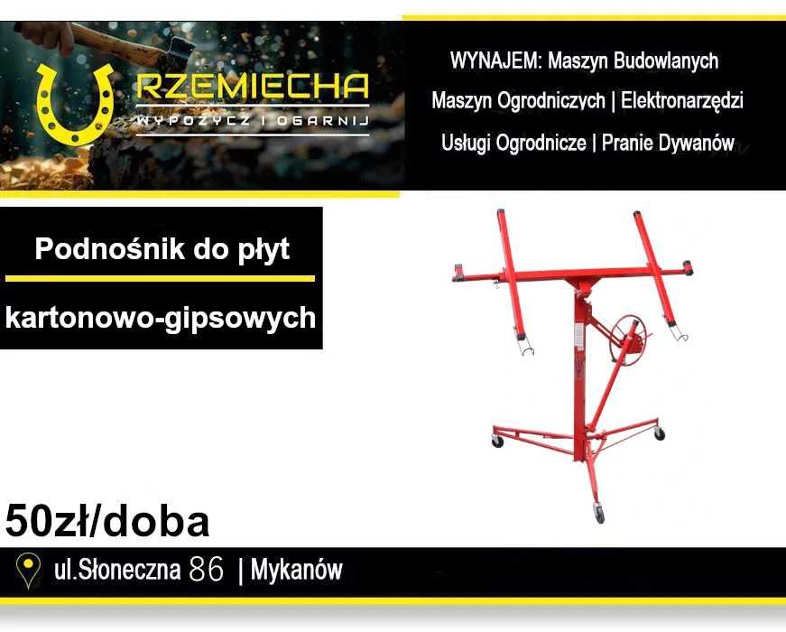 Podnośnik do płyt gipsowych, OSB, Wypożyczalnia