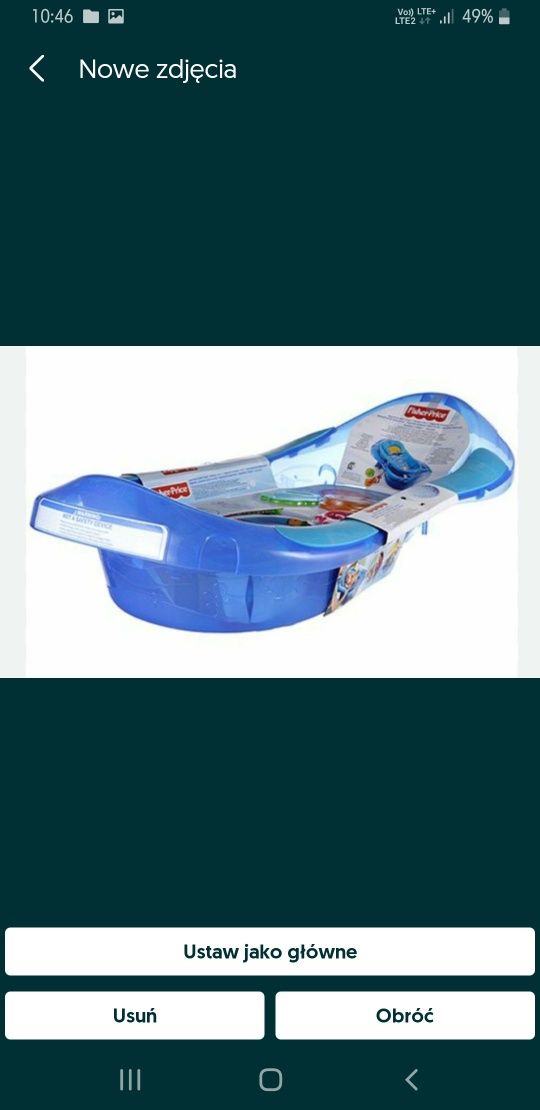 Fisher Price wanienka z dopływem anatomiczna dla niemowlaka