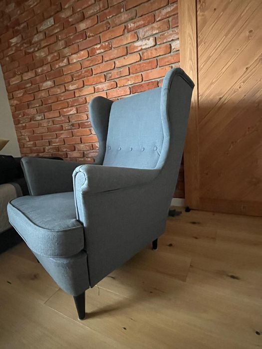 REZERWACJA Fotel IKEA uszak szary