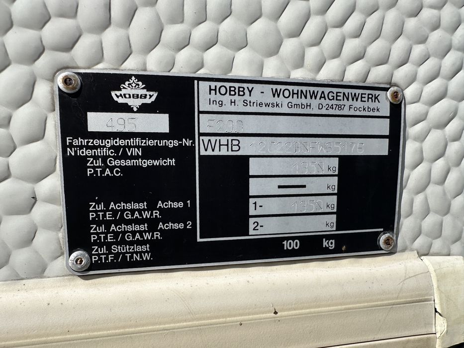 Przyczepa Hobby 495