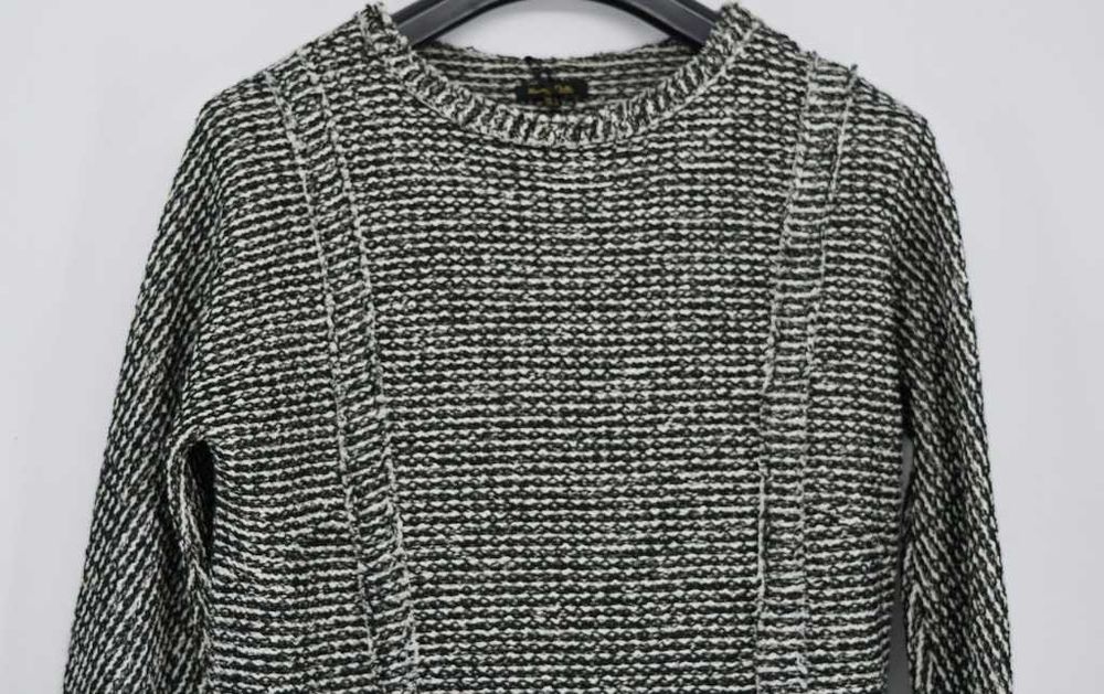 Dzianinowa sukienka Massimo Dutti r. S czarno-biały melanż nowa