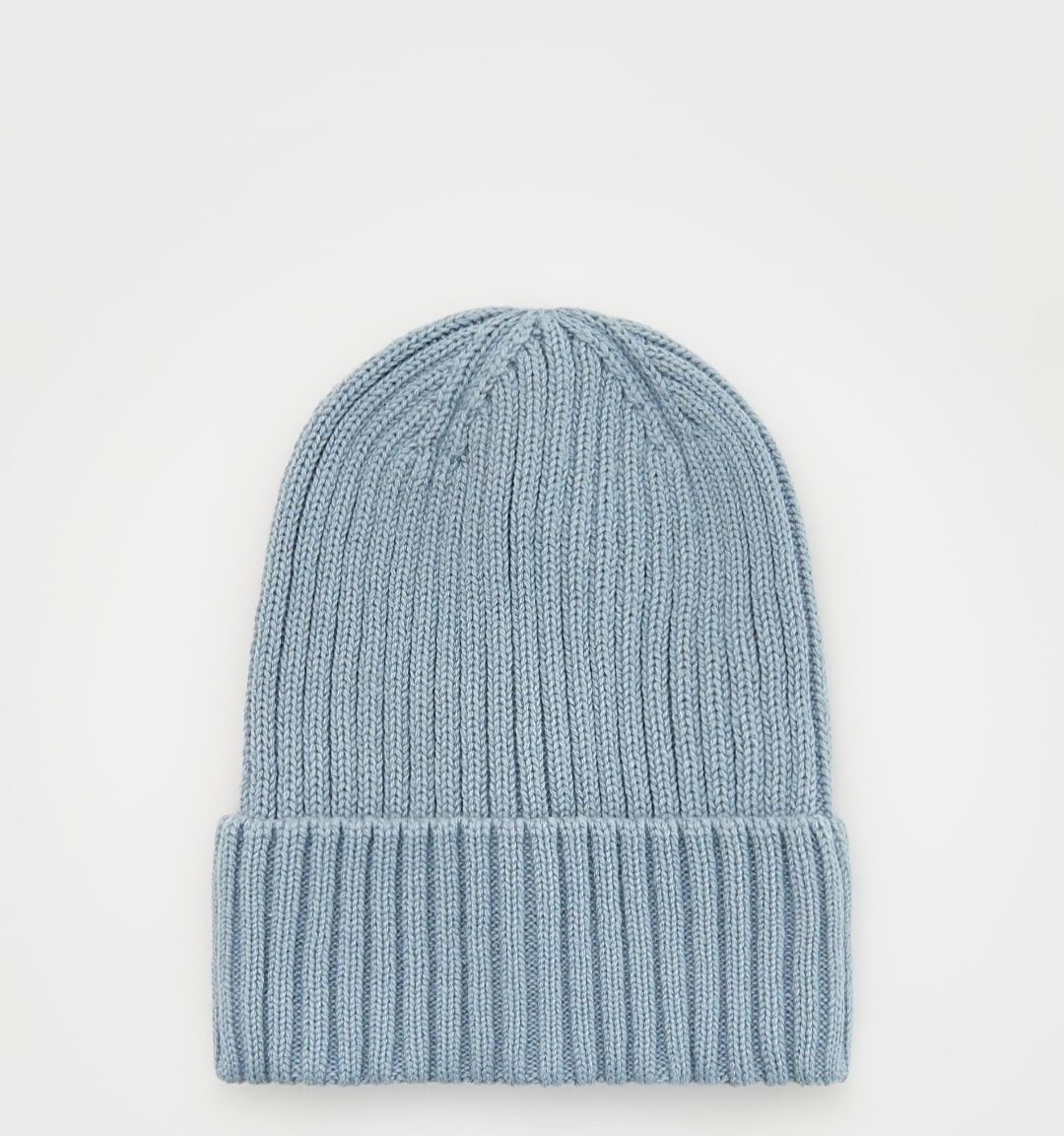 Reserved*Czapka beanie*2-5 lat*błękitna*prążkowana