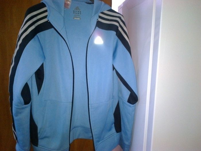 Bluza męska z kapturem Adidas rozmiar L kolor niebieski