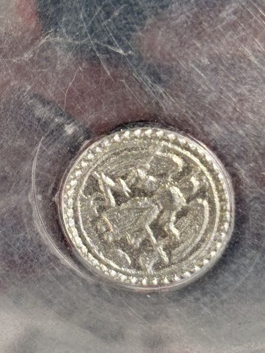 Zabytkowy kufel cynowy z wizerunkiem REMBRANDTa VAN RIJN super stan