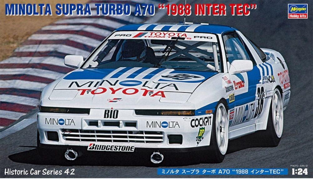 Samochód Toyota Supra Turbo model do sklejania 1:24 Hasegawa HC42