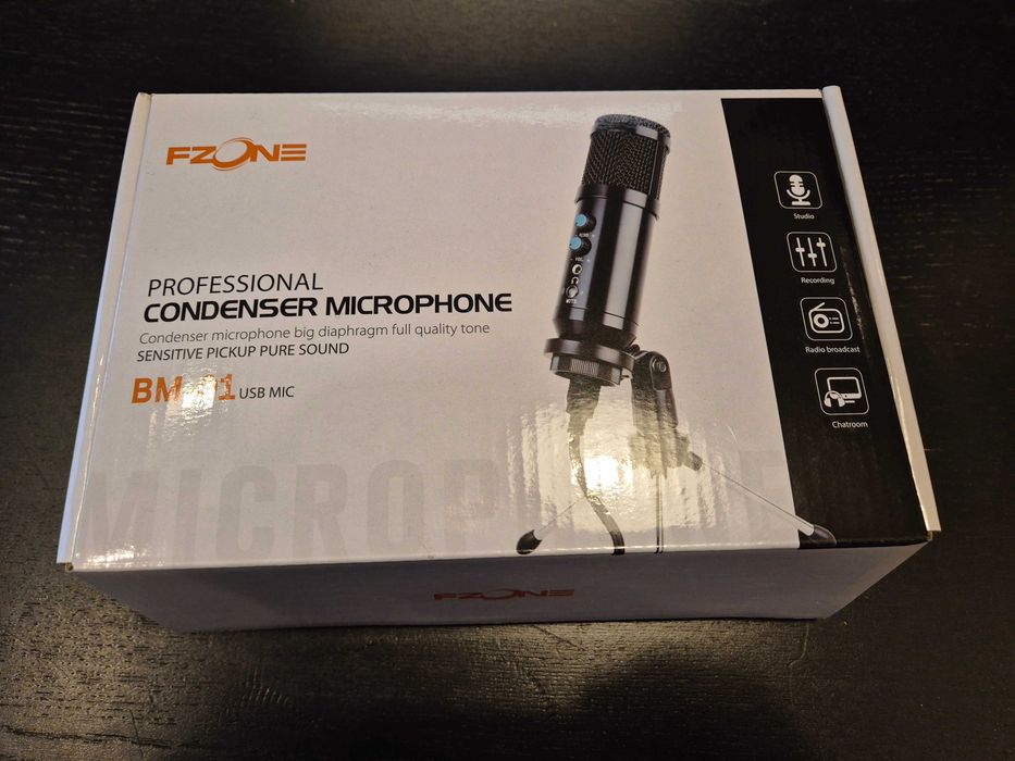 Mikrofon pojemnościowy USB FZONE BM-01 ze statywem
