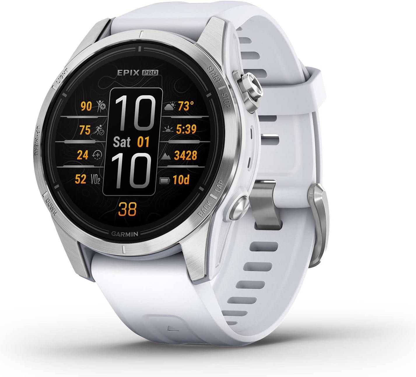 Garmin Epix Gen 2 White titanium with carrera white band 010-02582-20
