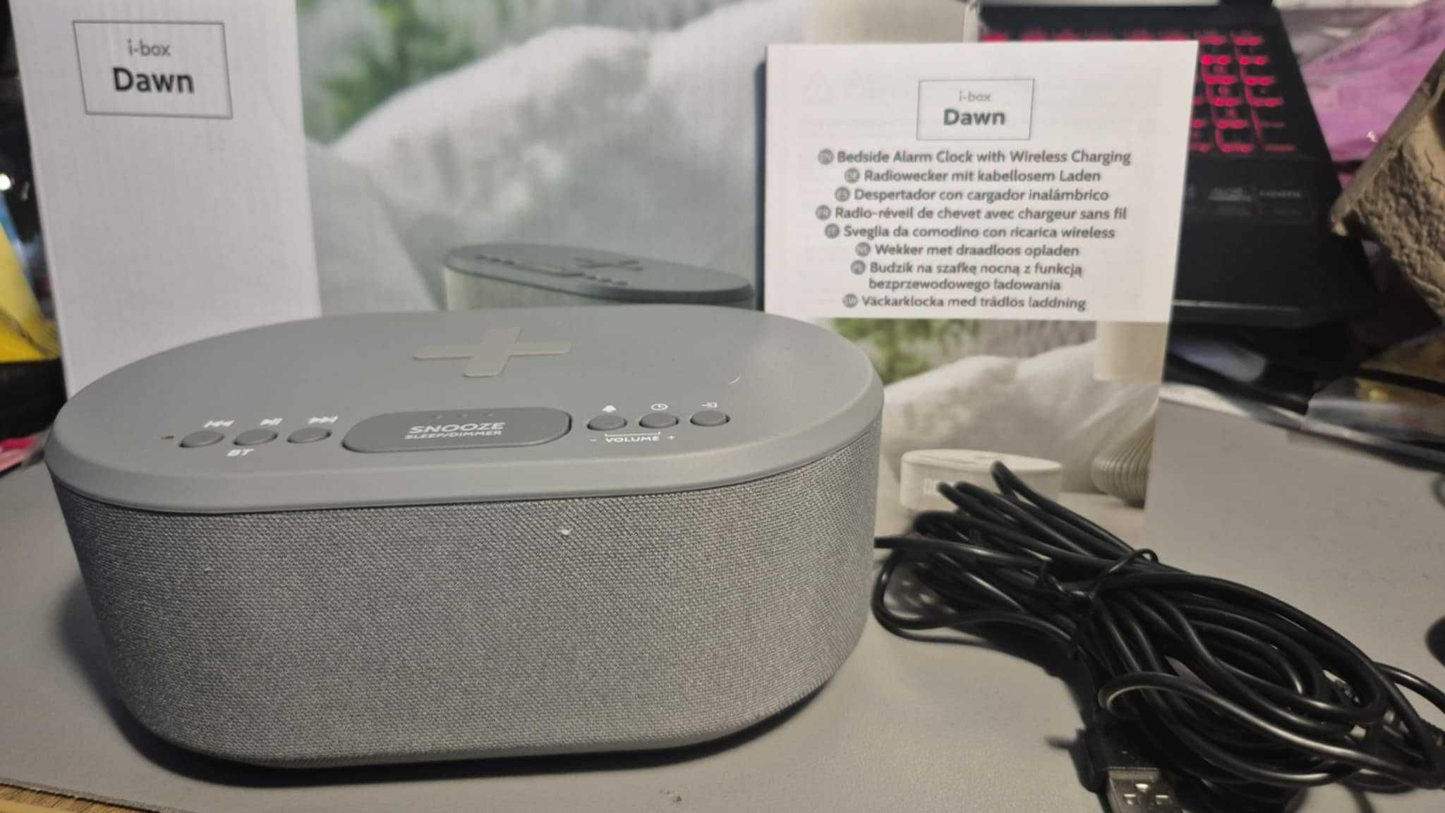 Radiobudzik z ładowarką indukcyjną I-Box Dawn Bluetooth