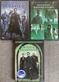 Trilogia "Matrix" em DVD, como novos