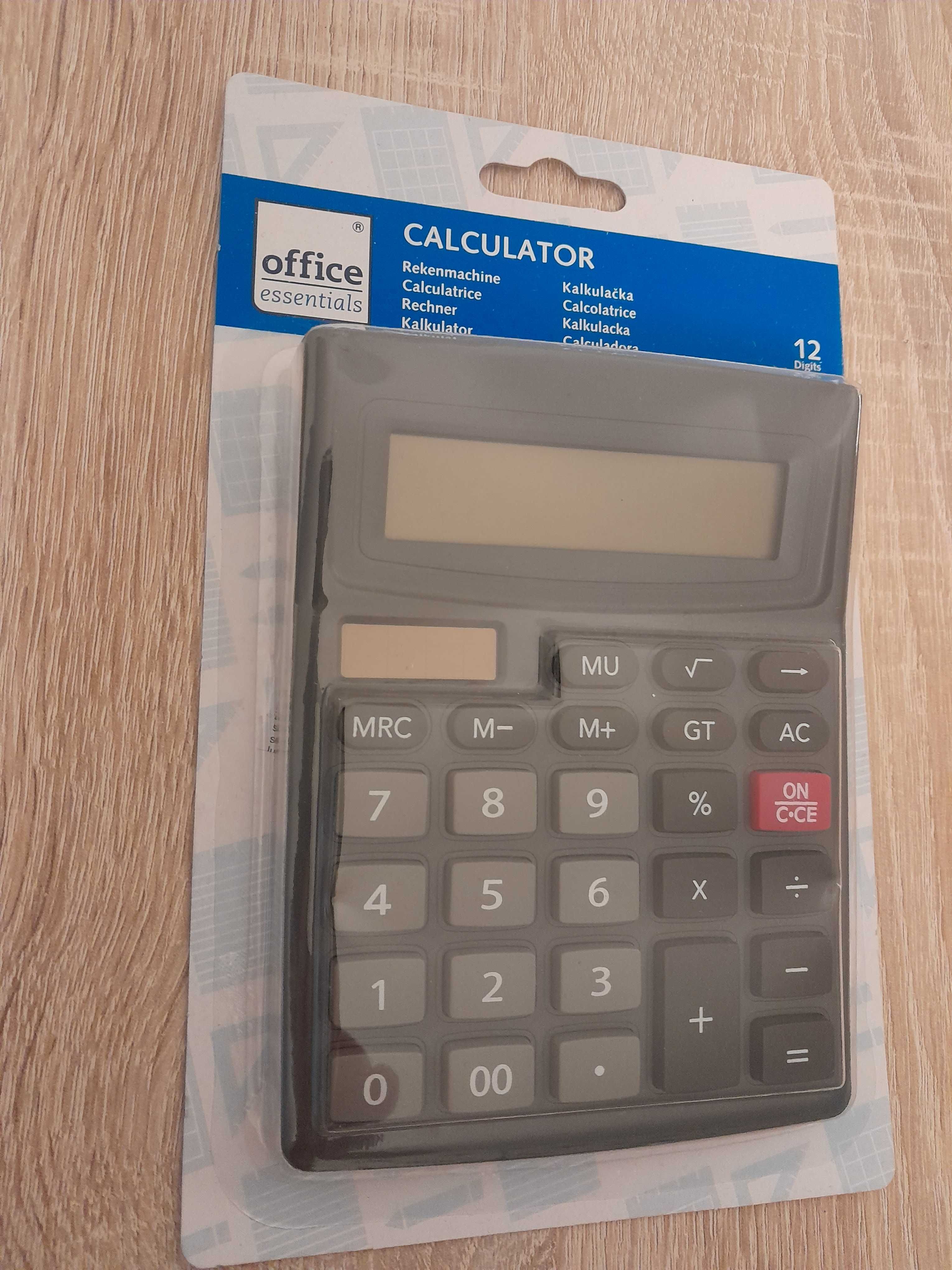 Nowy_Kalkulator - prosty_Do szkoły i biznesu_Czarny_Office Essentials