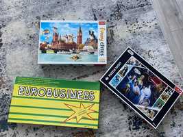 Eurobiznes monopol + zestaw puzzli