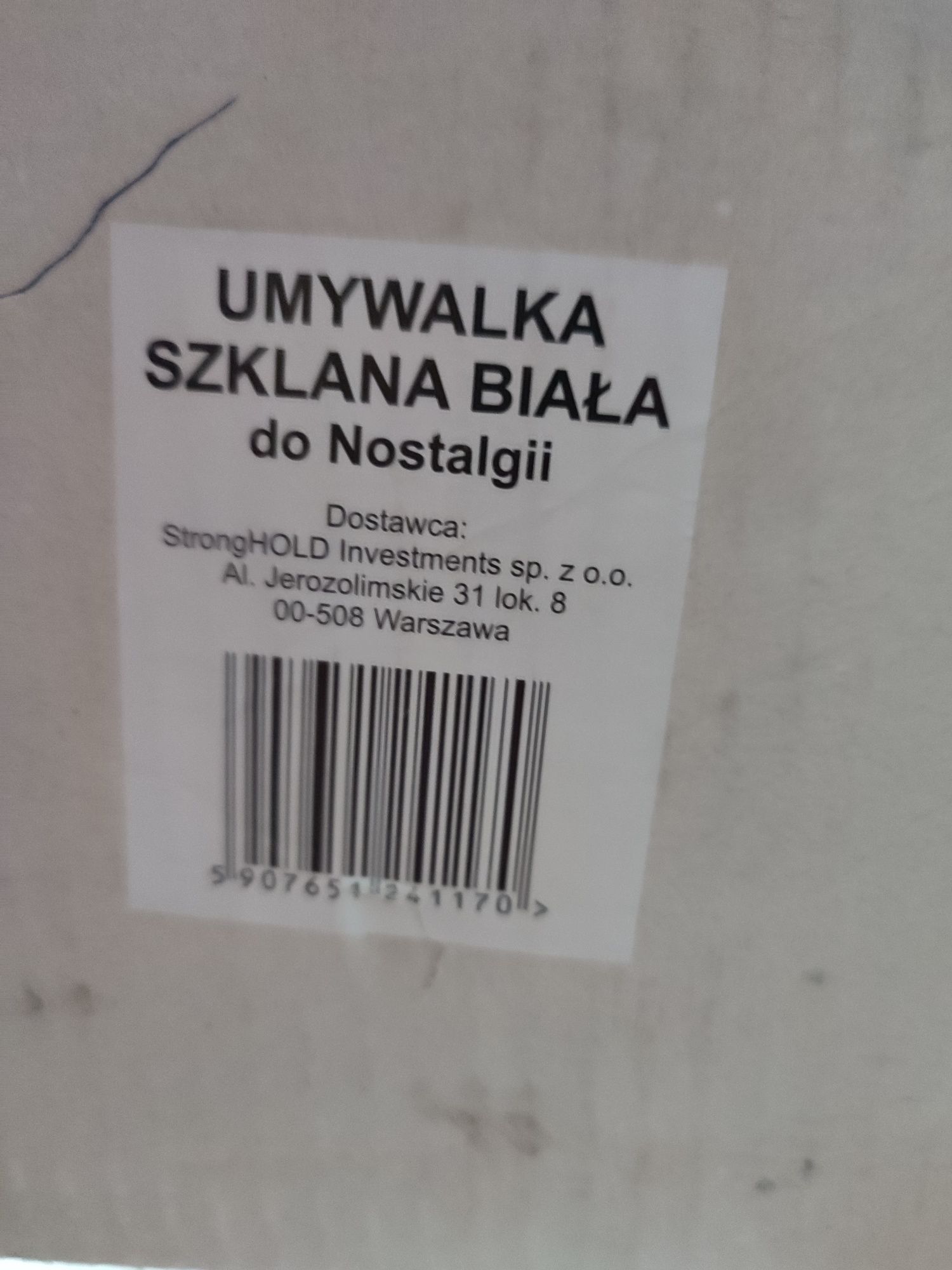 Umywalka szklana biała