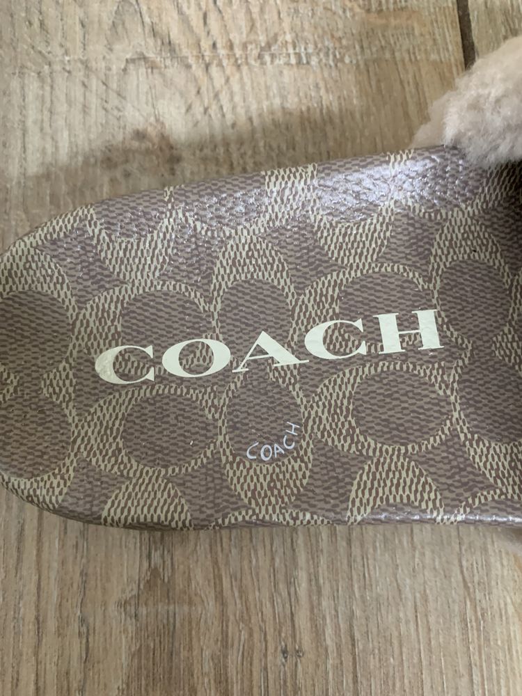 Klapki Coach ivory r.39,5 cm