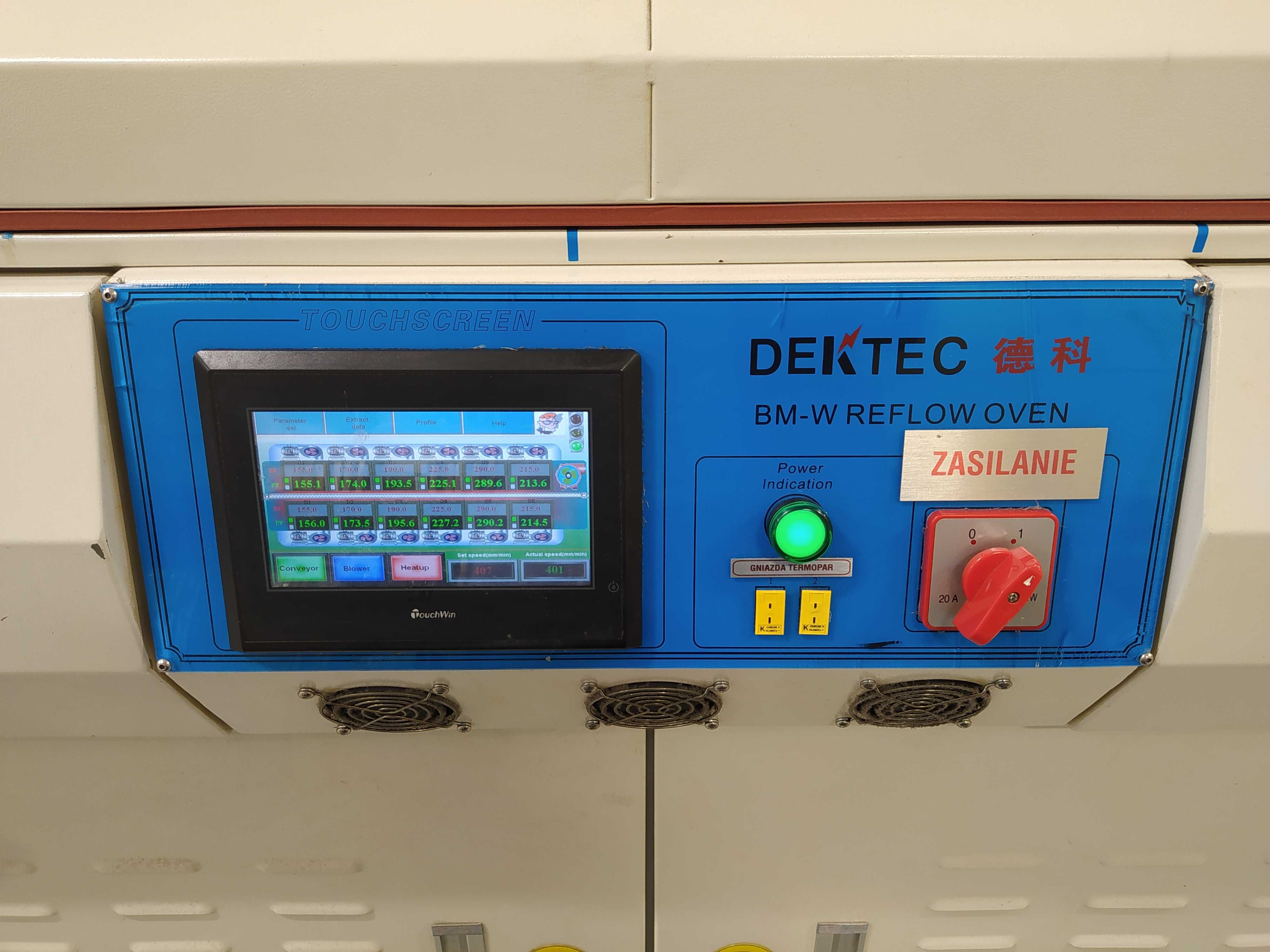 Piec przepływowy SMD SMT Dektec BM-W630