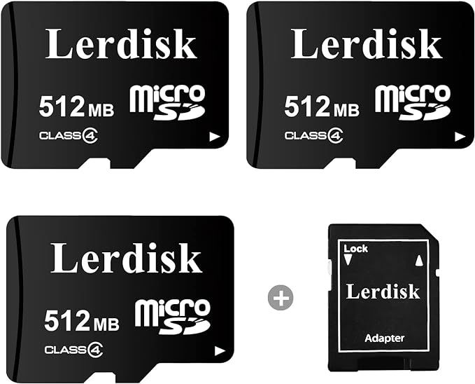 lerdisk 3 szt karta pamięci 512 mb z adapterem