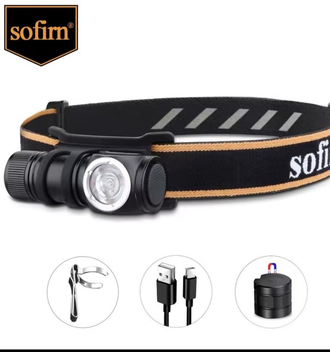 Sofirn HS10 Latarka czołowa. EDC Nowa. Mocna ładowana. USB-C 1100 lum.