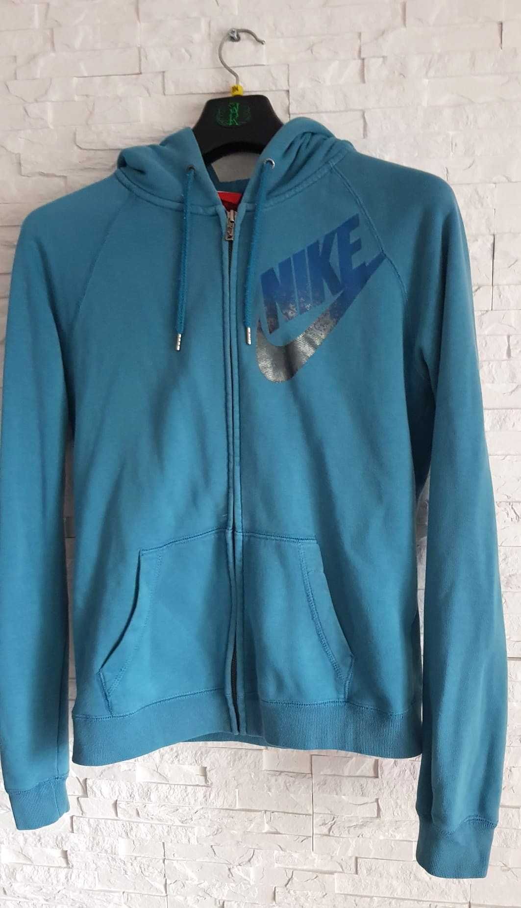 Nike niebieska bluza z kapturem bawełniana