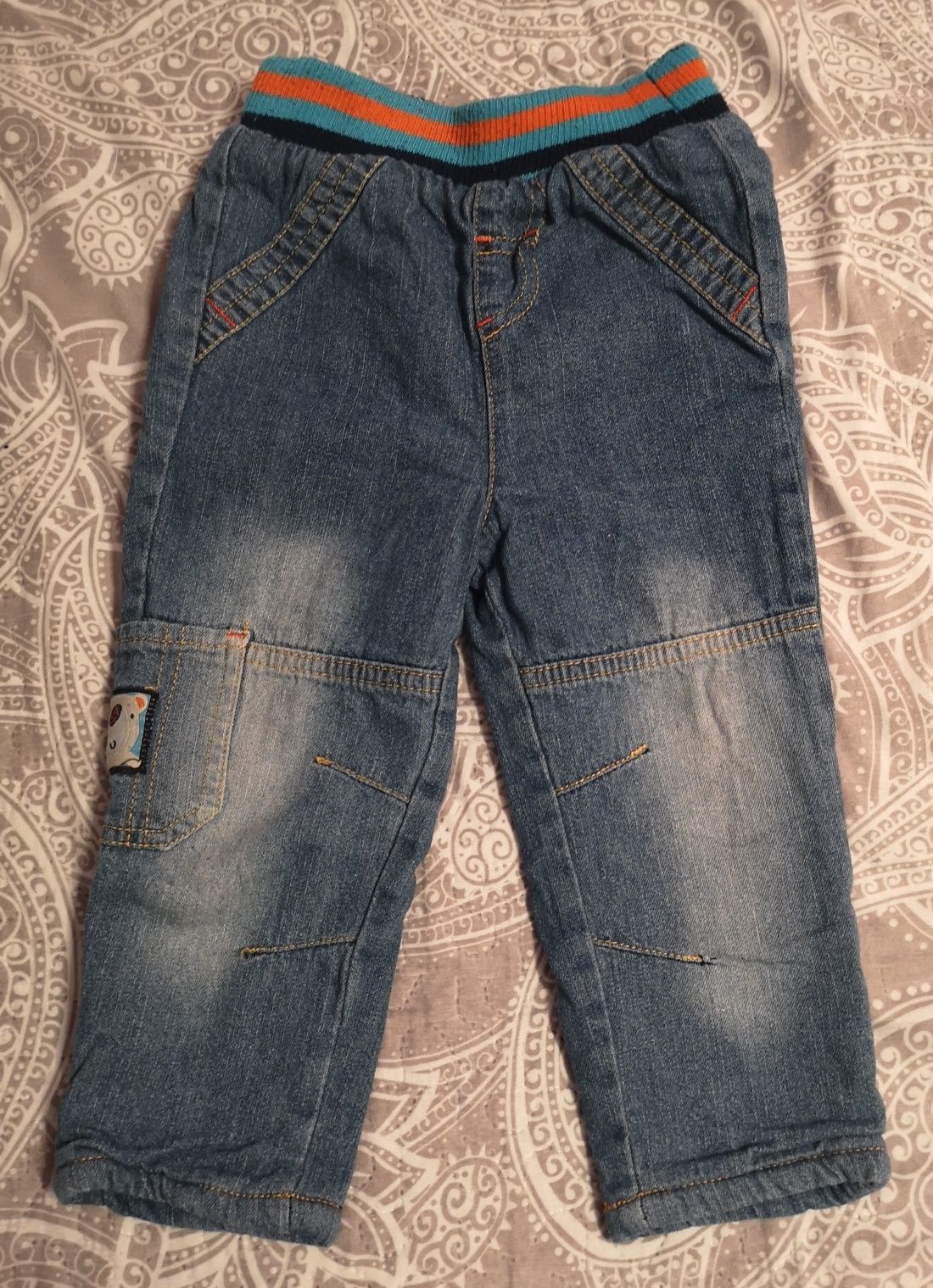 Spodnie jeans ocieplane 86cm