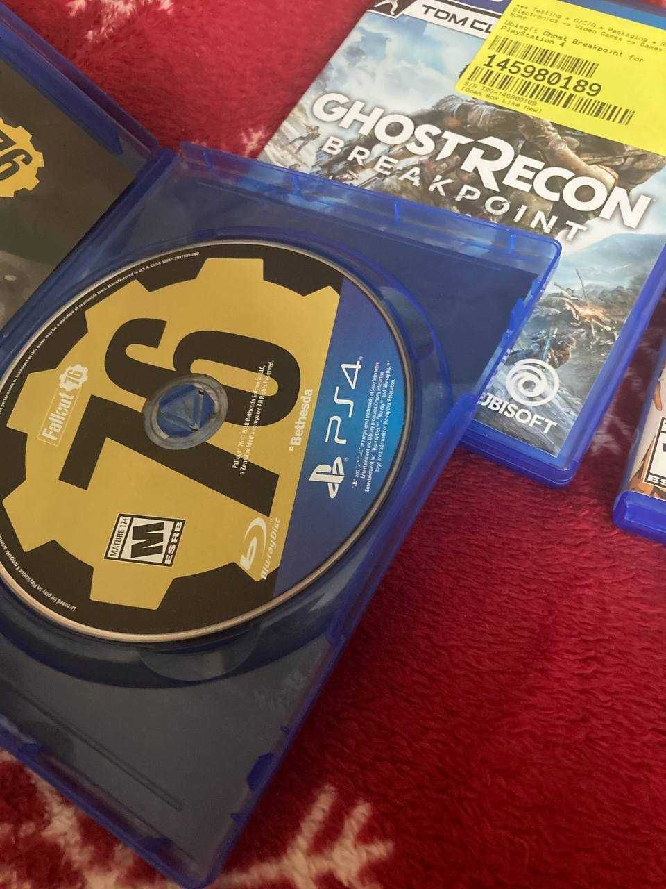 Всі диски ps4. sims. fallout. ghost recon.