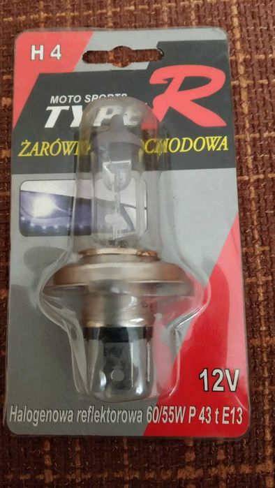 H4 żarówka samochodowa 12V 60/55W P43 t E13 halogenowa reflektorowa