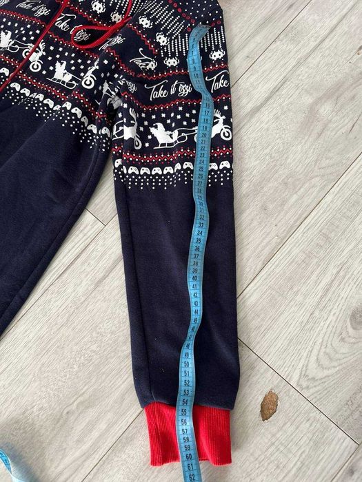 Kombinezon zimowy domowy z kapturem, piżama rozmiar S wzrost 160-170