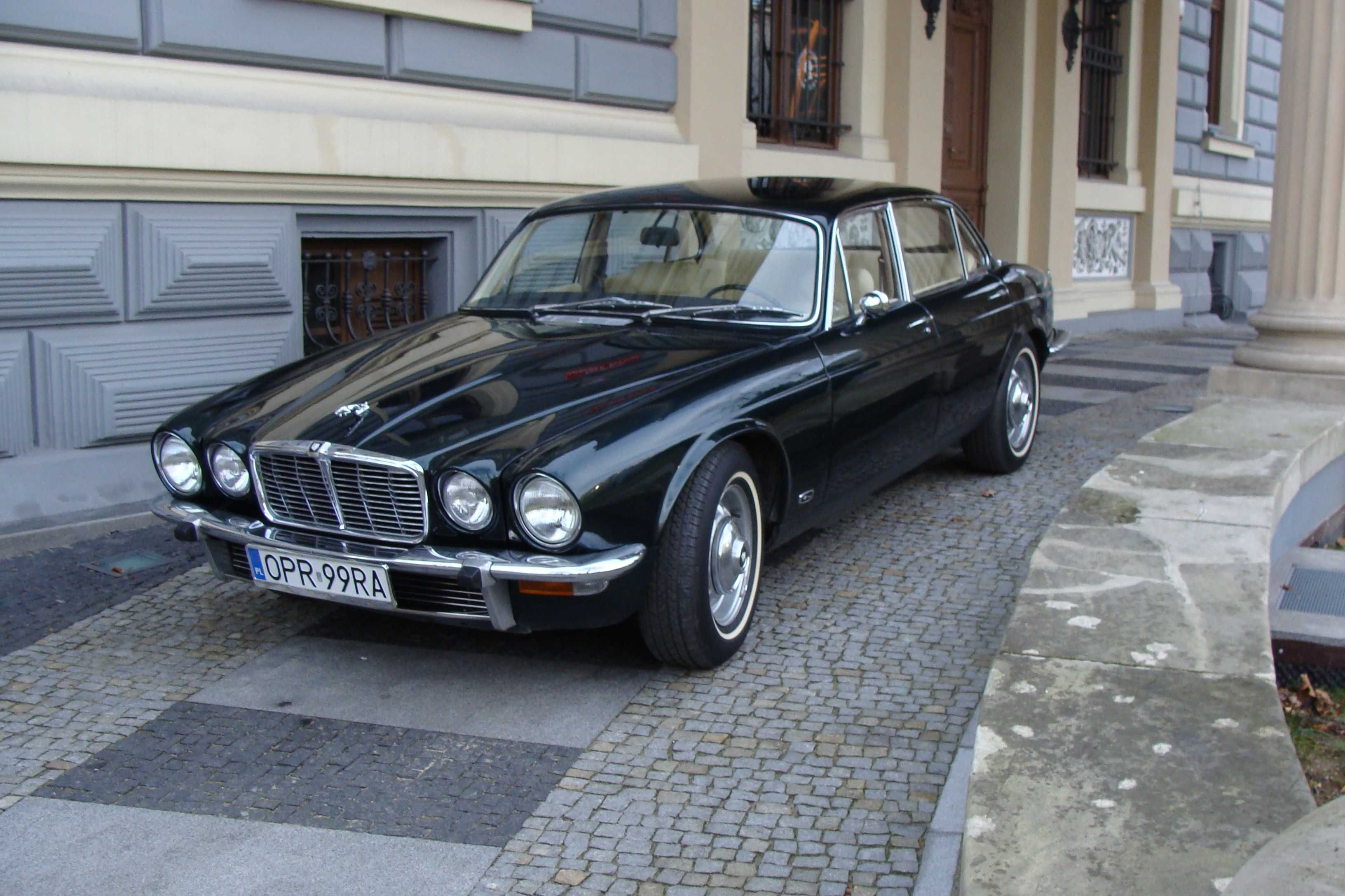 Jaguar XJ do ślubu, na imprezę, ciemno zielony metalik