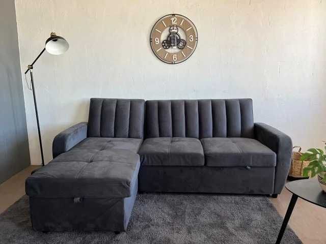 LIQUIDAÇAO Sofá cama moderno e elegante cinzento e preto a 514 €