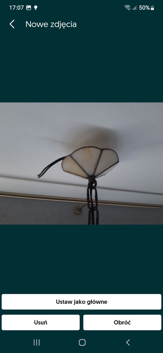 Lampa wisząca,  żyrandol w stylu Tiffany