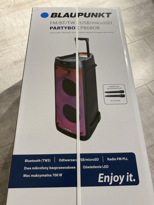 Nowy glosnik przenosny Blaupunkt Party Box PB08DB 700W bluetooth