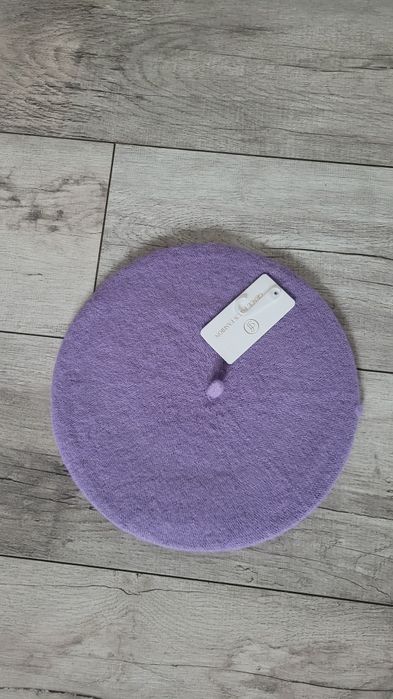 Grace focus fashion ligt purple beret wełniany nowy