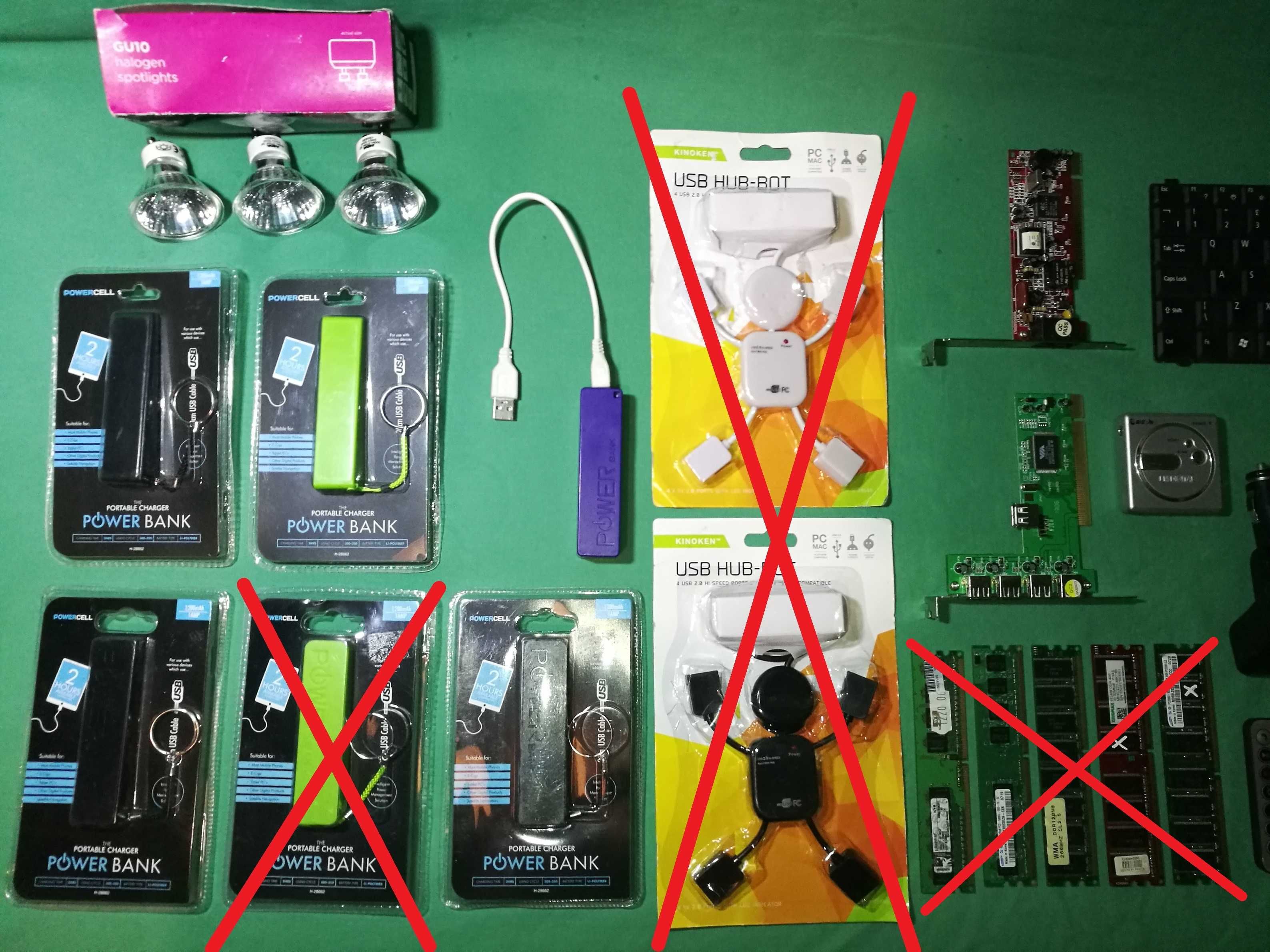 Różna elektronika nowa i używana Powerbanki, Solary, Lampki - CAŁOŚĆ!
