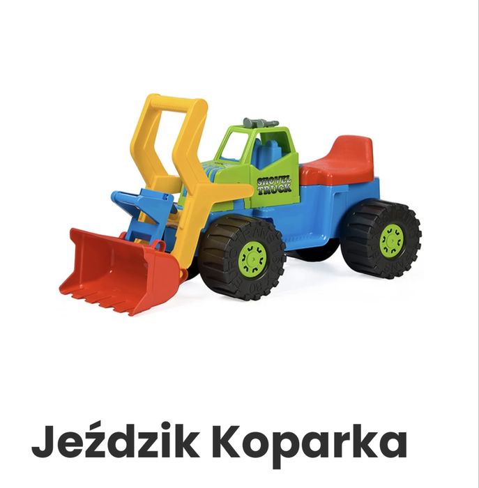 Duza koparka jezdzik ruchoma lycha dla dzieci