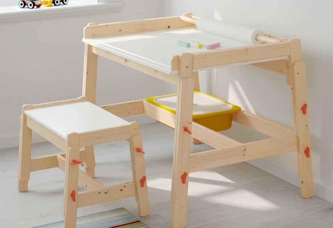 Ikea Flisat biurko regulowane i ławka