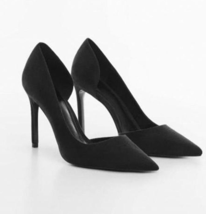 Mango туфли черные замш